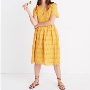 Madewell Scalloped Eyelet Midi Dress